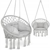 HUŚTAWKA OGRODOWA FOTEL WISZĄCY BOHO NA TARAS BOCIANIE GNIAZDO Z PODUSZKĄ