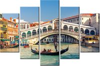 100CM 150CM OBRAZ 5 ELEM MOST RIALTO WENECJI ŚCIENNY