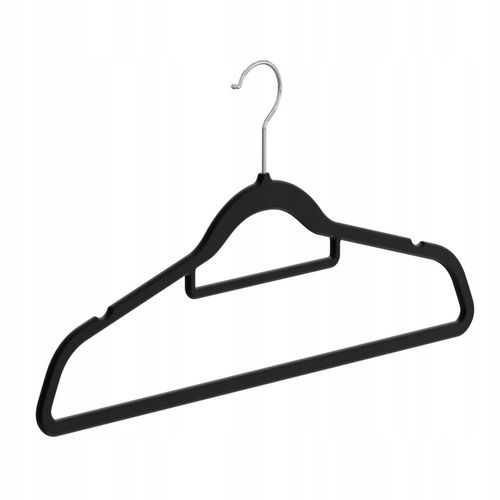 WIESZAK WELUROWY NA UBRANIA WIESZAKI WELUROWE NA ODZIEŻ X30 CZARNE na Arena.pl