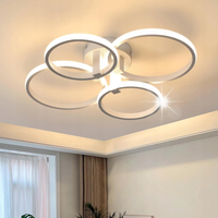 LAMPA SUFITOWA LED BIAŁY ŻYRANDOL RING NOWOCZESNA SALONU SYPIALNI 48W 3000K