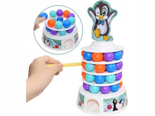 GRA ZRĘCZNOŚCIOWA PINGWIN NA WIEŻY Bierki Piłeczki na Arena.pl