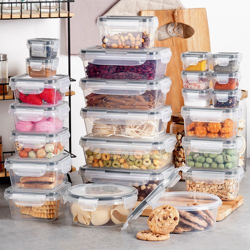 24x Pojemniki Kuchenne Hermetyczne na Żywność z Uszczelką Zestaw Pojemników na Arena.pl
