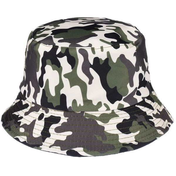 Zielony Kapelusz Dwustronny Bucket Hat Wędkarski Modny Moro Kap-M-48 zdjęcie 1