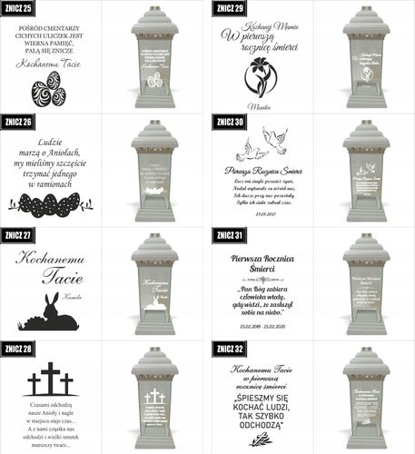 ZNICZ LAMPION z dedykacją GRAWEREM dla Dziadka na Arena.pl