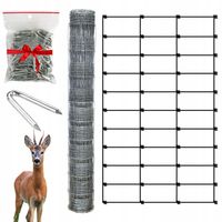 SIATKA LEŚNA ogrodzeniowa 150cm 10/60 L - ROLKA 50m - GRUBY DRUT OCYNKOWANA