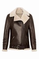 Damska Kożuchowa ramoneska zapinana na zamek kurtka na zimę Bukowski Rozmiar odzieży 4xl