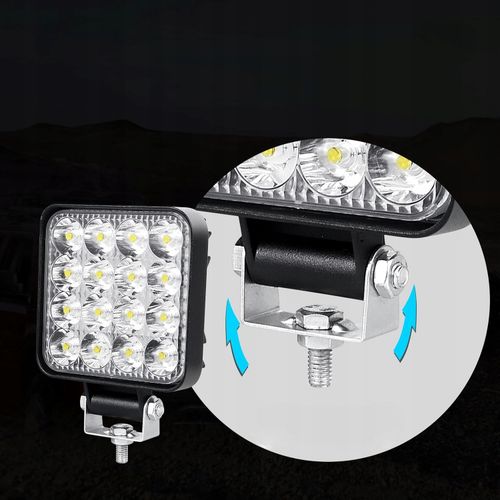 Lampa Robocza Led 48W Halogen Szperacz 12V 24V 16Led Wysoko Wydajny 4X na Arena.pl