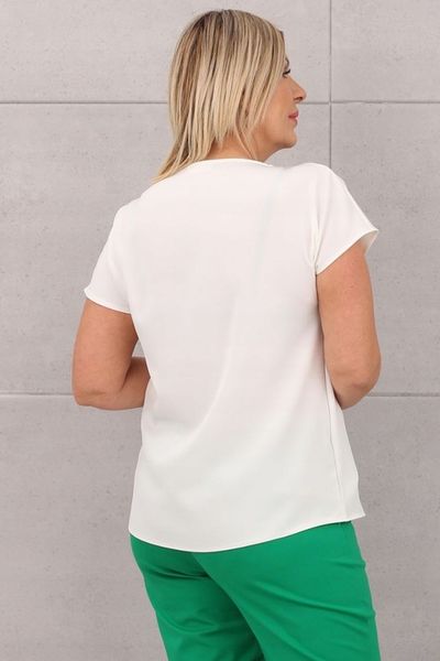 POLSKA Gładka modna bluzka plus size PREMIUM zdjęcie 4