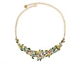 kolia kolorowe kwiatuszki z kryształkami z kolekcji blossom (c8157au/kol)