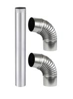 Zestaw przyłączeniowy fi 120 Rura dymowa + 2 kolanka