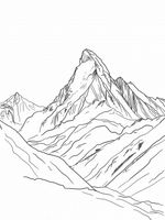 Plakat 15x20cm Górski Szkic