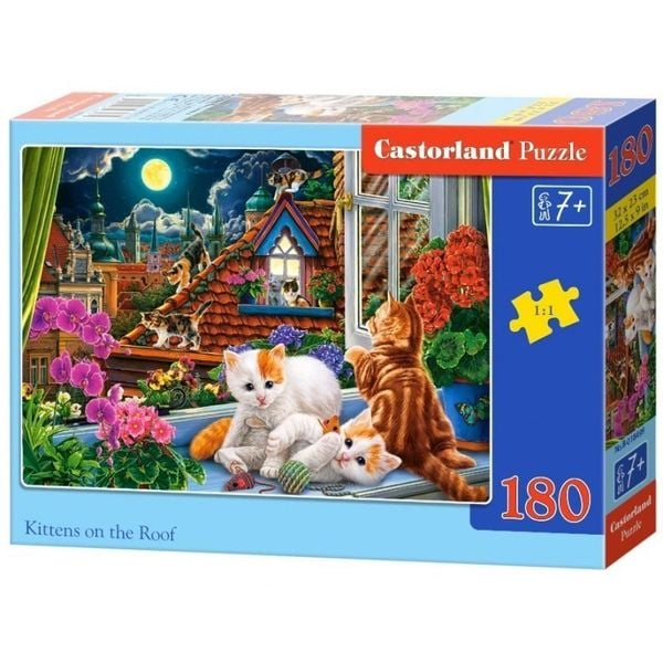 Puzzle 180el. kittens on roof zdjęcie 1