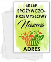 ulotki A6 reklamowe firmowe 100 szt różne wzory sklep spożywczo przemysłowy