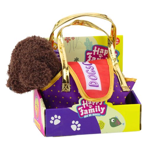 Piesek Pudel W Torbie Na Rzep Maskotka Przytulanka Ciemnobrązowy na Arena.pl