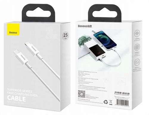 KRÓTKI 0,25m kabel Baseus USB-C iPhone Lightning na Arena.pl
