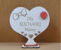 serce stojące mama  11,5 x 11 cm.