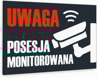 Tabliczka znak informacyjny 30x20 Antracyt POSESJA MONITOROWANA Nierdzewna