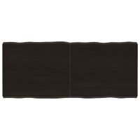 Blat ciemnobrązowy 140x60x(2-6) cm drewno z naturalną krawędzią