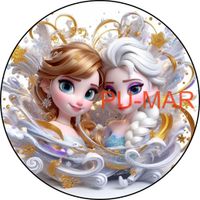 Opłatek na tort KRAINA LODU FROZEN Elsa Anna Postać Bajka Tekst Gratis