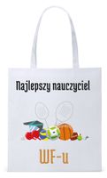 Dzień Nauczyciela Prezent Torba Eco Biała Shopper Z Nadrukiem Ze Zdjęciem