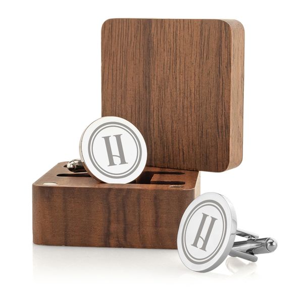 Spinki do Mankietów Koszuli Stalowe z Grawerem Prezent dla Faceta Męża Taty zdjęcie 1