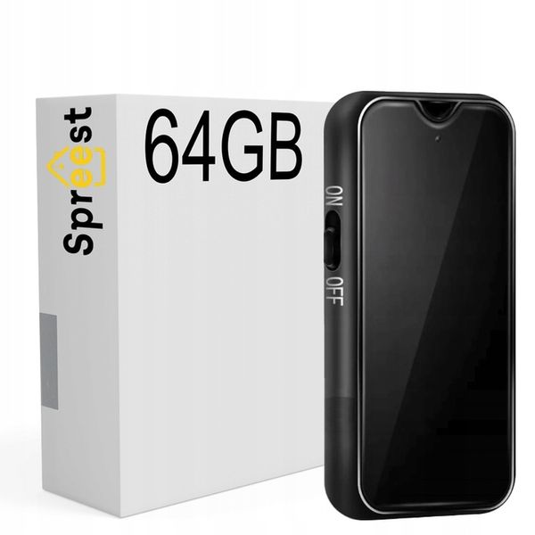 DYKTAFON SZPIEGOWSKI MINI CYFROWY PODSŁUCH MAŁY PENDRIVE 64GB BRELOK MAGNES zdjęcie 1