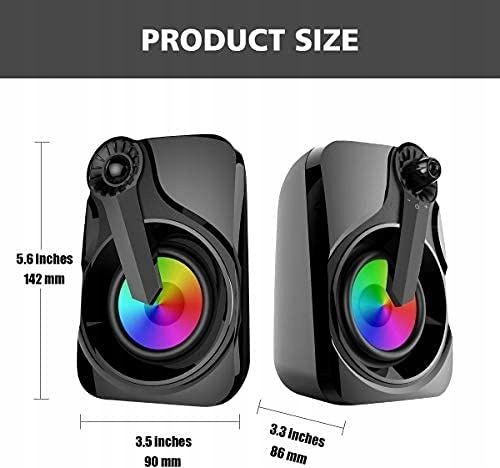 Głośnik RGB Stereo x2 do gier 2x 3W czarne zdjęcie 4