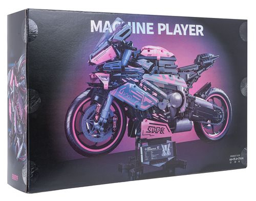 Zestaw Klocków Motocykl Ścigacz Różowy 2066El. na Arena.pl