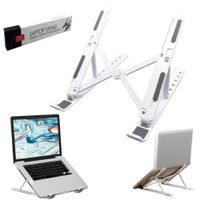 Solidny stojak do laptopa tableta regulowana podstawka uniwersalna biała