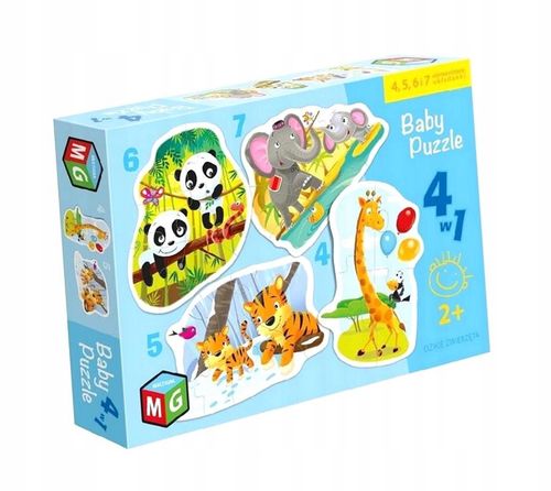 PUZZLE Baby 4w1 Dzikie Zwierzęta Multigra 22 el. Od 2 lat na Arena.pl