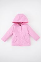 Wodoodporna kurtka z kapturem i podszewką z polaru dla dziewczynki 6/9m