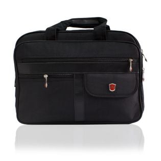 Funkcjonalna torba na laptopa biznesowa czarna ze wzmocnioną przegrodą 16' UC824005