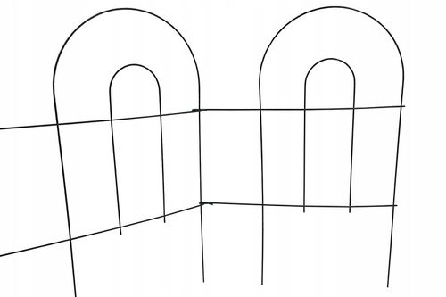 Ozdobny Płotek Ogrodowy 83cm Metal Rabatowy Do Ochrony Krzewów Roślin 308cm na Arena.pl