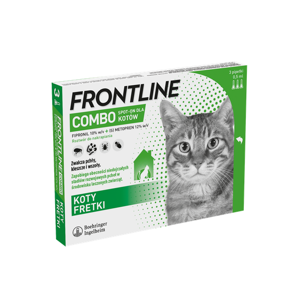 FRONTLINE Combo Spot-On Dla Kotów 3x0,5ml zdjęcie 1