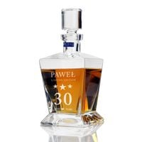 KARAFKA do WHISKY Krosno CARO z GRAWEREM PREZENT NA URODZINY 18 30 50