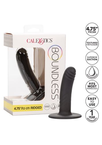 dildo analne calexotics boundless żebrowane czarne 12 cm na Arena.pl