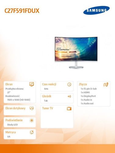 Samsung 27'C27F591FDUX na Arena.pl