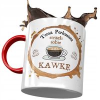 Kubek Czerwony Dla Perkusisty Strzeli Sobie Kawkę Z Nadrukiem Ze Zdjęciem