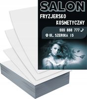 Ulotki A4 100szt reklamowe firmowe SALON FRYZJERSKO KOSMETYCZNY