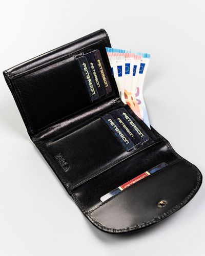 klasyczny, skórzany portfel damski na zatrzask - peterson na Arena.pl