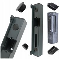 KASETA OBUDOWA + ELEKTROZACZEP 40x40 12V DO FURTKI BRAMKI ANTRACYT RAL 7016