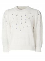 Pieces PCRALBA O-NECK - Jumper - cloud dancer L