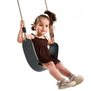 Huśtawka dla dzieci siedzisko elastyczne JF czarne