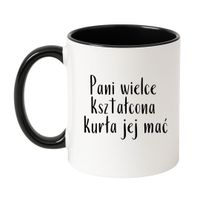 PANI WIELCE KSZTAŁCONA KURŁA JEJ MAĆ Wzór - Klasyczny Biało-Czarny 330 ml