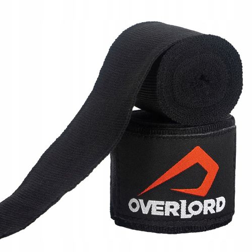 Overlord Bandaż Bokserski Owijka 400 cm Czarny na Arena.pl
