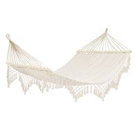 Hamak Ogrodowy Na Stelażu Mocny Z Frędzlami Boho