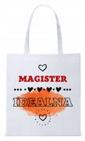 Torba Biała Eco Shopper Dla Magistra Prezent Z Nadrukiem Ze Zdjęciem