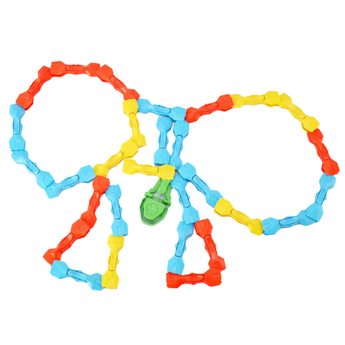 Zestaw Do Układania Kolorowe Klocki Domino Skaczące Klipsy 72 Elementy na Arena.pl