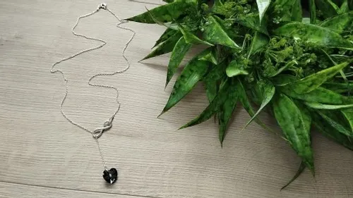 NASZYJNIK SREBRNY DAMSKI Z INFINITY SERCE SWAROVSKI *DO WYBORU łańcuszek na Arena.pl