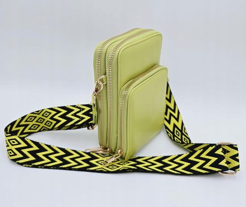 Sara Moda - torebka rowerówka portfel etui na telefon zielony limonka 327 na Arena.pl